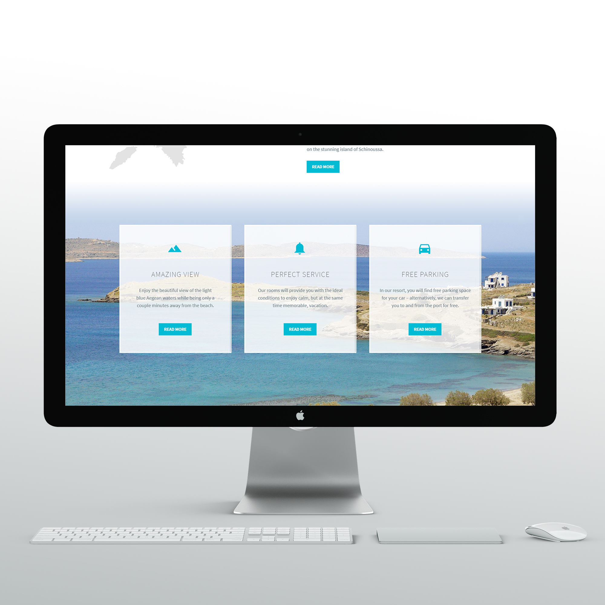 An iMac with part of Tholari Studios website