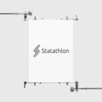 Statathlon logo hanging on a banner
